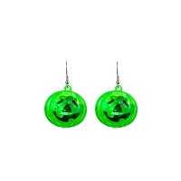 Resin Drop Earring, Pumpkin, with LED light & Halloween Jewelry Gift & for woman 50mm 