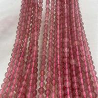 Perles nature de couleur Mix, Strawberry Quartz, Rond, DIY, rose, 8mm Environ 38 cm, Vendu par brin