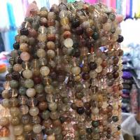 Rutilated Quartz Beads, Round, DIY mixed colors Approx 38 cm 