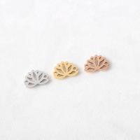Stainless Steel Flower Pendant, 304 Stainless Steel, Lotus, polished, DIY Approx 1mm 