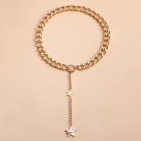 Zinc Alloy Necklace, plated, fashion jewelry & for woman, gold Approx 42 cm 