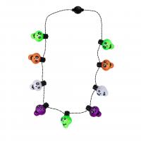 Halloween-Halskette, Harz, mit LED-Licht & für Kinder & Halloween Schmuck & verschiedene Stile für Wahl, Länge:ca. 33 ZollInch, verkauft von PC