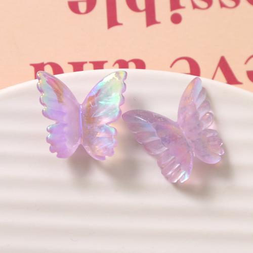 Mobile Phone DIY Decoration, Resin, Butterfly, polished 