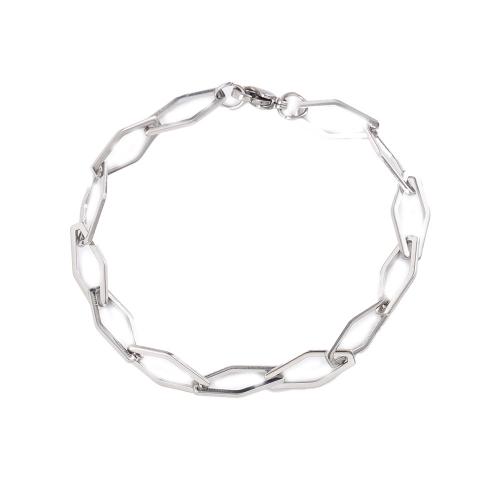 Stainless Steel Chain Bracelets, 304 Stainless Steel, fashion jewelry & Unisex, original color 