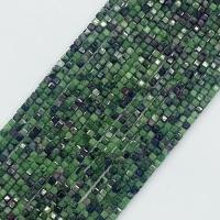 Ruby in Zoisite Beads, Square, DIY green Approx 38-39 cm 
