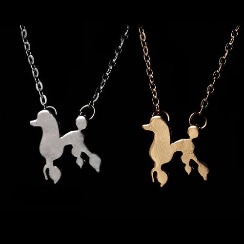 Zinc Alloy Necklace, Dog, plated, fashion jewelry & for woman Approx 46 cm 