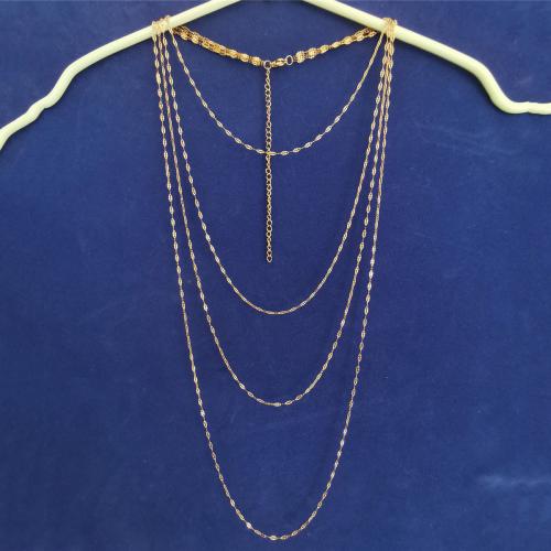 Multi слой ожерелье, Нержавеющая сталь 304, ювелирные изделия моды & многослойный & Женский, Много цветов для выбора, продается PC