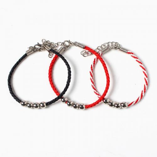 Fashion Zinc Alloy Bracelets, Polyester, with Iron & Zinc Alloy, fashion jewelry & for woman Approx 22 cm 