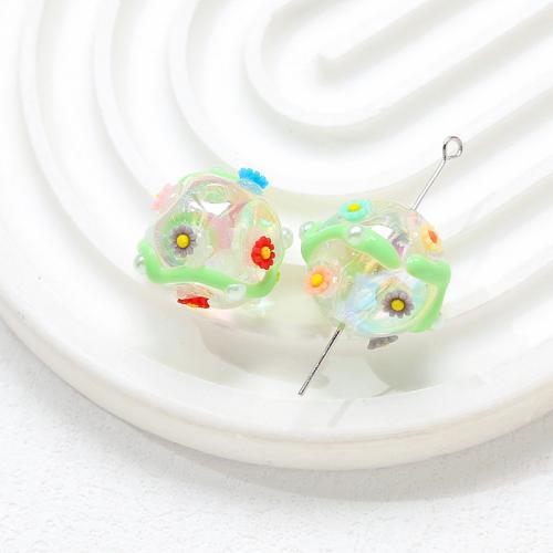 Blume Harz Perlen, Handzeichnung, DIY & verschiedene Stile für Wahl, Bohrung:ca. 2-3mm, verkauft von PC[
