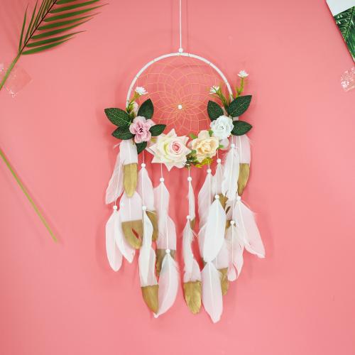 Fashion Dream Catcher, Feather, with Cotton Thread & Iron, Flower, for home and office 620mm 