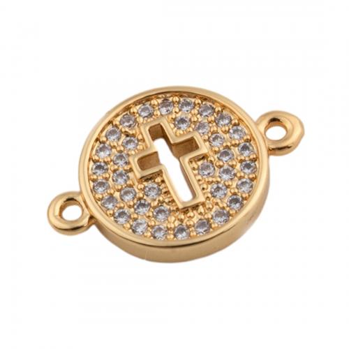 Cubic Zirconia Micro Pave Brass Connector, high quality plated, DIY & micro pave cubic zirconia Approx 1mm 