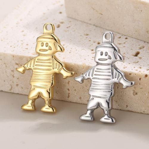 Stainless Steel Pendants, 304 Stainless Steel, Boy, Vacuum Ion Plating, fashion jewelry 