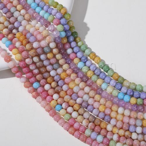 Gemischte Edelstein Perlen, Glasperlen, rund, DIY, keine, 8mm, ca. 100PCs/Strang, verkauft von Strang[