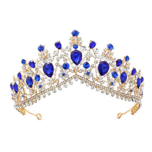 Bridal Tiaras, Zinc Alloy, plated, fashion jewelry & for woman & with rhinestone Inner Approx 160mm 