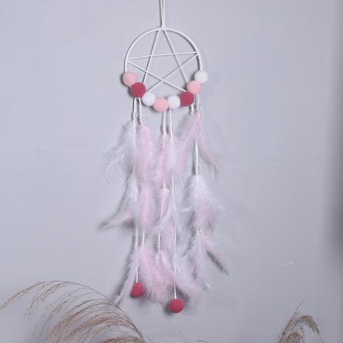 Fashion Dream Catcher, Feather, with Rattan & Nylon & Iron, Star, handmade, for home and office 550mm 