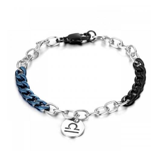 Titane bracelet en acier et bracelet, Acier titane, poli, bijoux de mode & longueur différente pour le choix & unisexe, Vendu par brin