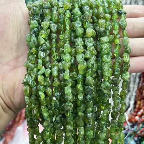Perles nature de couleur Mix, Quartz d'olive, pepite, DIY, vert Environ 38 cm, Vendu par brin