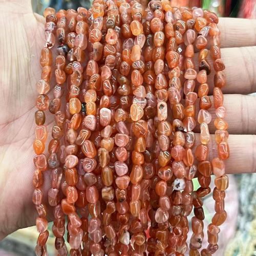 Perles Agates rouges naturelles, agate rouge, pepite, DIY, orange rougeâtre Environ 38 cm, Vendu par brin