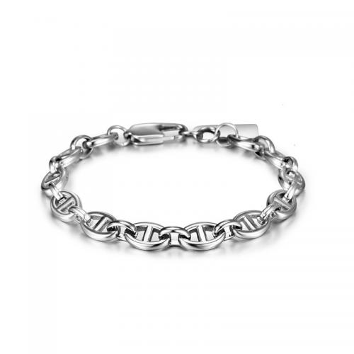 Titane bracelet en acier et bracelet, Acier titane, poli, bijoux de mode & longueur différente pour le choix & unisexe, Vendu par brin