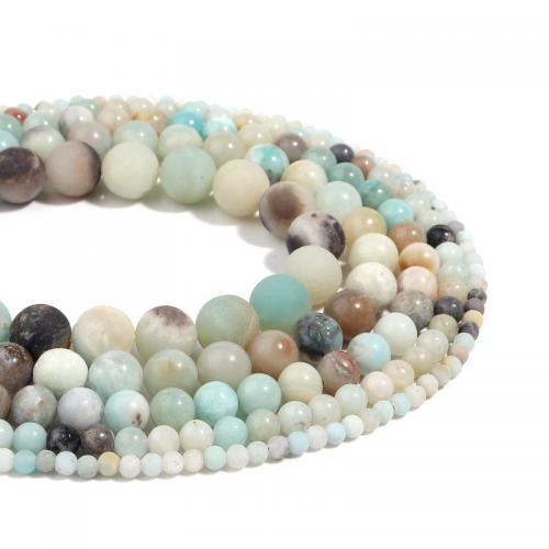 Amazonit Perlen, rund, DIY & verschiedene Größen vorhanden, keine, Länge:ca. 38 cm, verkauft von Strang