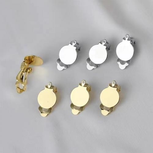 Zinc Alloy Clip Earring Component, plated, DIY 10mm 