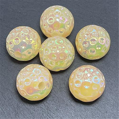 Plating Acrylic Beads, UV plating, DIY & jelly style 16mm, Approx 