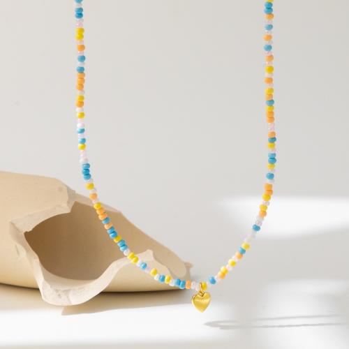 Porzellan Halskette, Messing, mit Porzellan, mit Verlängerungskettchen von 7cm, plattiert, Modeschmuck, farbenfroh, Länge:40 cm, verkauft von PC