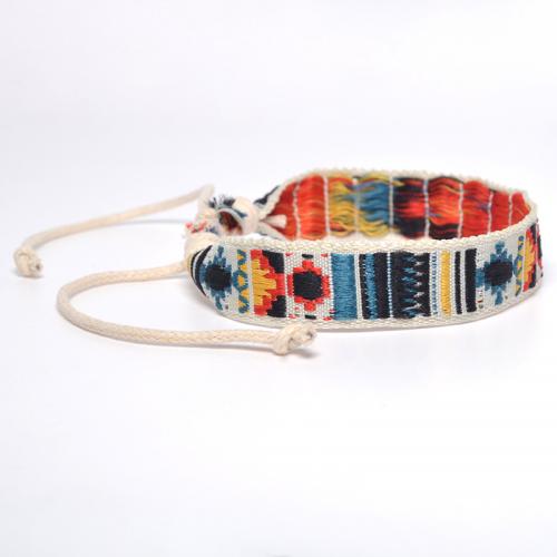 Bracelets d'amitié, Tissu en coton, Réglable & bijoux de mode & pour femme Environ 16-28 cm Vendu par sac
