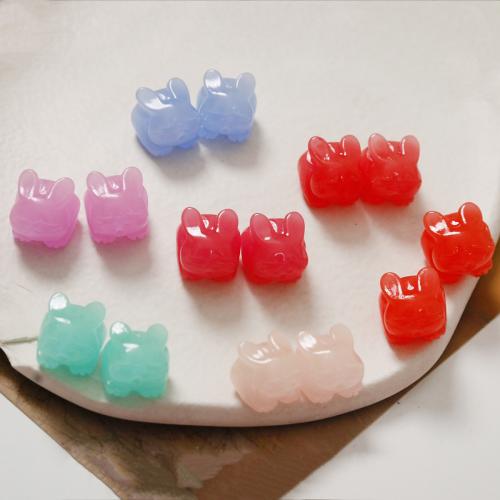 Solid Color Resin Beads, Rabbit, DIY [