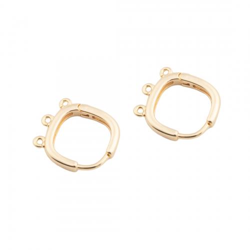 Composant anneau en laiton pour boucle d'oreille, Plaqué d'or, DIY, doré Environ 0.5mm, Vendu par paire