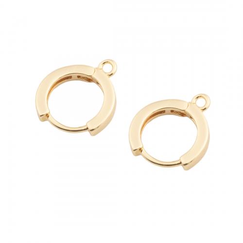 Composant anneau en laiton pour boucle d'oreille, Plaqué d'or, DIY, doré Environ 1.5mm, Vendu par paire