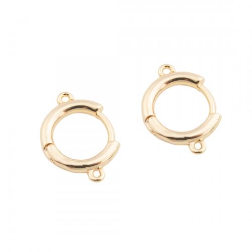 Composant anneau en laiton pour boucle d'oreille, Plaqué d'or, DIY, doré Environ 0.5mm, Vendu par paire