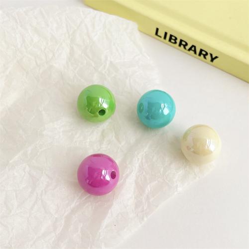 Candy Style Acrylic Beads, Round, UV plating, DIY 8mm 
