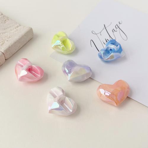 Perles Miracle acryliques, Acrylique, coeur, DIY, plus de couleurs à choisir, 34.5mm Vendu par sac