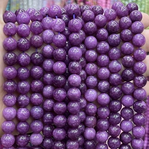 Lila Chalcedon, violetter Chalzedon, rund, DIY & verschiedene Größen vorhanden, violett, verkauft von Strang[