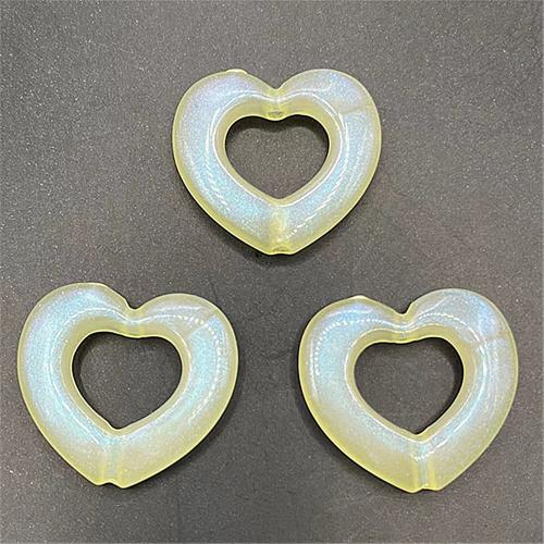 Perles Miracle acryliques, Acrylique, coeur, DIY & creux, plus de couleurs à choisir Environ 2.8mm, Environ Vendu par sac