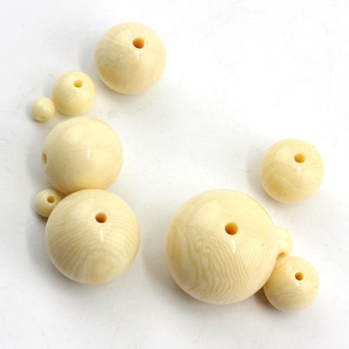 Solid Color Resin Beads, Round, polished, DIY [