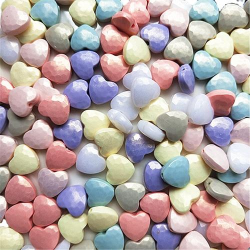 Perles Miracle acryliques, Acrylique, coeur, DIY, plus de couleurs à choisir, 11mm, Environ Vendu par sac