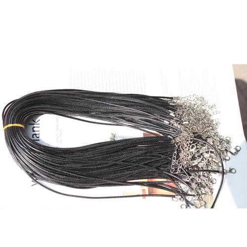 Wuchsen Baumwollhalsketten -Schnur, Wachsschnur, mit Zinklegierung, DIY, keine, Länge:42 cm, verkauft von PC[