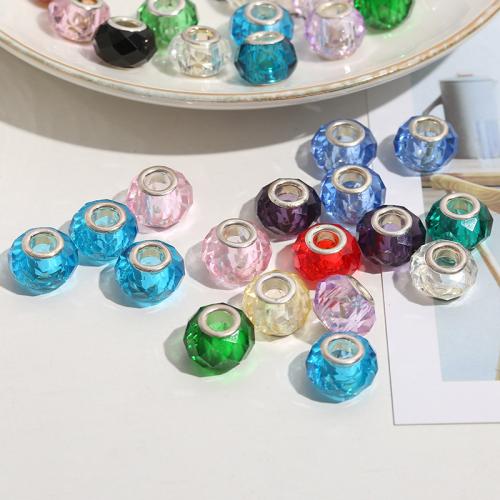 Moda lampwork bolas Europea, Cristal de murano, Bricolaje, más colores para la opción, 14x9mm, Vendido por UD