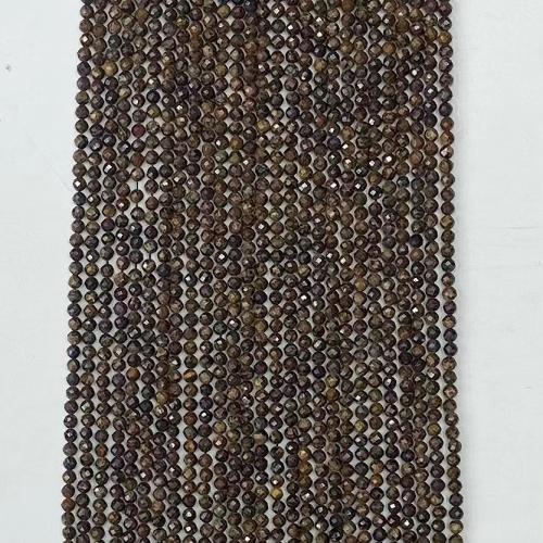 Bronzite Stone Beads, Round, DIY & faceted, mixed colors Approx 38-39 cm 