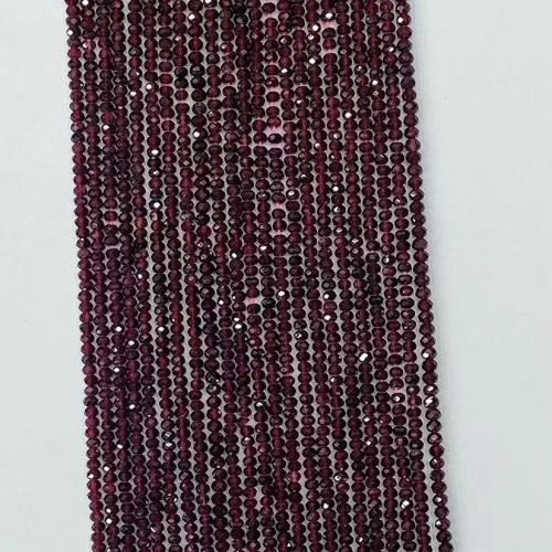 Perles en pierre grenat naturelles, abaque, DIY & normes différentes pour le choix & facettes, rouge grenat Environ 38-39 cm, Vendu par brin