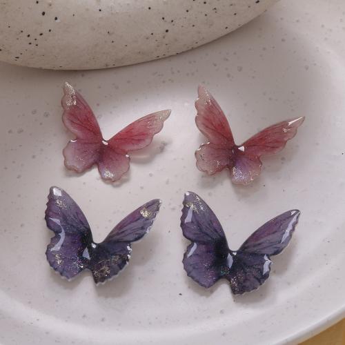Resin Jewelry Findings, Butterfly, polished, DIY 