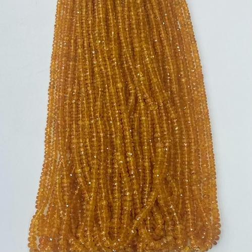 Abalorios De Granate Natural, Bricolaje & facetas, naranja, Length about 3-6mm, longitud:aproximado 41-42 cm, Vendido por Sarta
