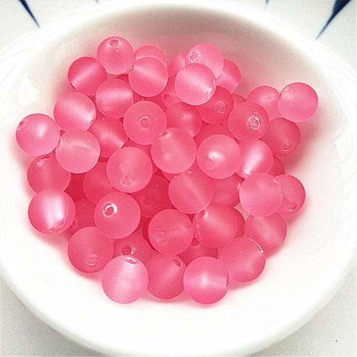 Rubberized Acrylic Beads, Round, DIY & frosted 