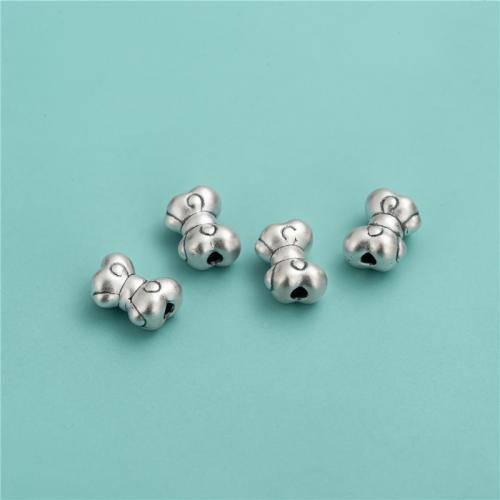 Sterling Silber Spacer Perlen, 925er Sterling Silber, Schleife, DIY, 10.4x8.5mm, Bohrung:ca. 2.2mm, verkauft von PC