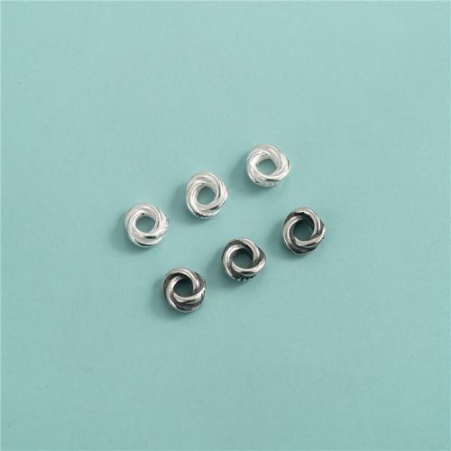 Sterling Silber Spacer Perlen, 925er Sterling Silber, DIY, keine, 6x2.5mm, Bohrung:ca. 2.8mm, verkauft von PC