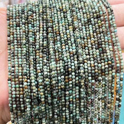 Naturelles perles Turquoise africaines, Rond, DIY & normes différentes pour le choix, couleurs mélangées, Vendu par brin