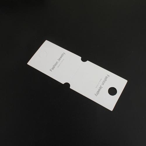 Display Blatt für Modenschmuck, Papier, nachhaltiges, weiß, 139.2x49.5x0.2mm, ca. 200PCs/Tasche, verkauft von Tasche[