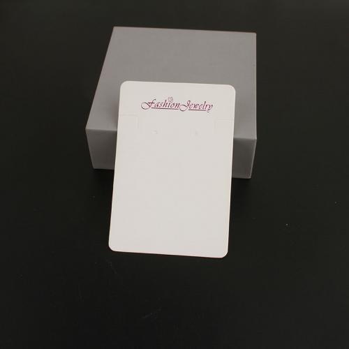 Ohrring Anzeige Karte, Papier, nachhaltiges, weiß, 94.7x64.1x0.2mm, ca. 200PCs/Tasche, verkauft von Tasche